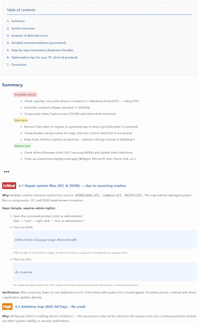 AI Security check for Windows
